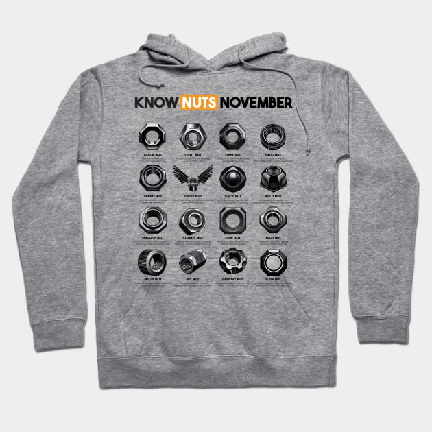 Know Nuts November Funny Word Play Chart Hoodie by Abystoic